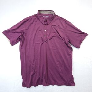 G MAC Mens Size XL Performance Stretch Golf Polo Shirt Purple/Plum